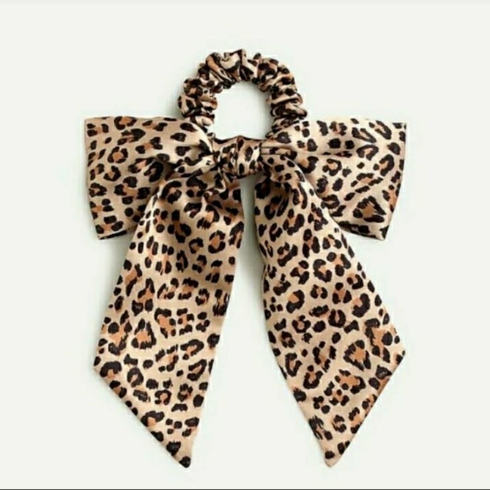 🎀Final Price | J.Crew Satin Leopard Scrunchie with Bow | OS